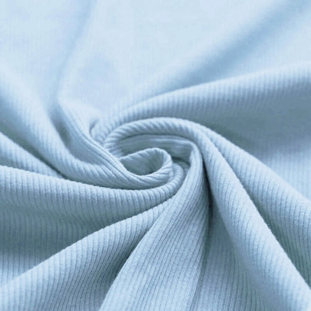 Ribbed Jersey Fabric Light Blue Jelly Fabrics