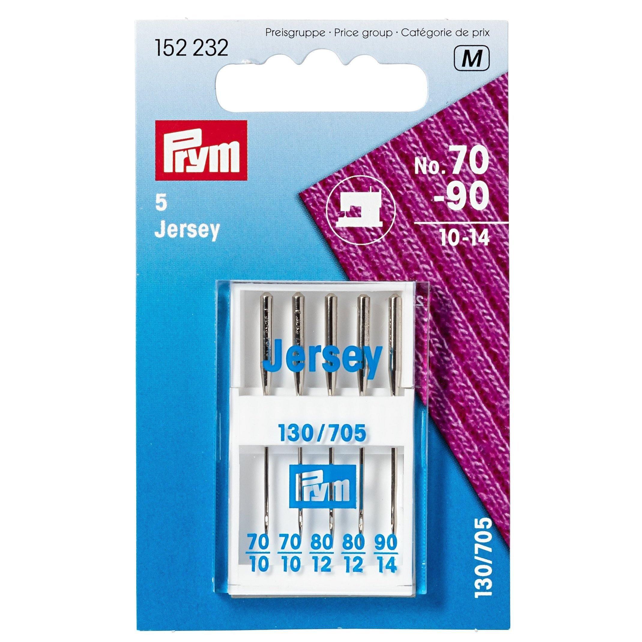 Prym sewing machine needles for Jersey, 130/705, 70-90 (pack of 5)-Accessories-Jelly Fabrics