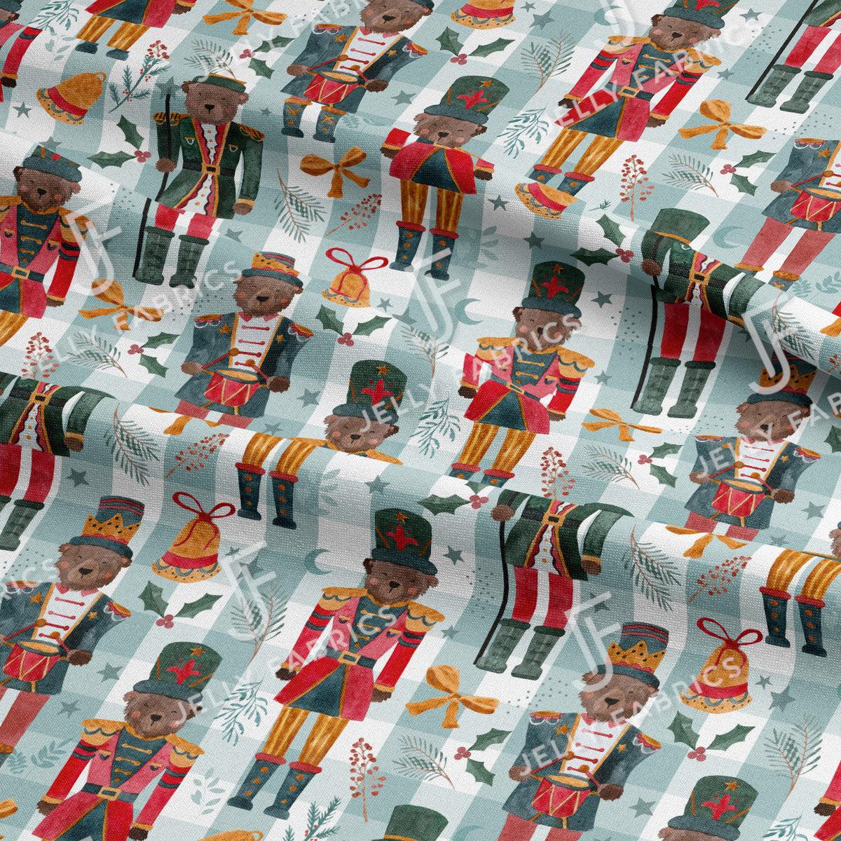 Jersey Fabric Nutcrackers in Teal Jelly Fabrics Jelly Fabrics Ltd