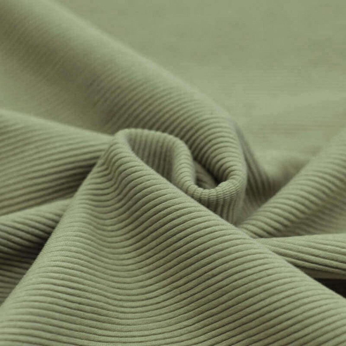 Ribbed Jersey - Olive-Jersey Fabric-Jelly Fabrics