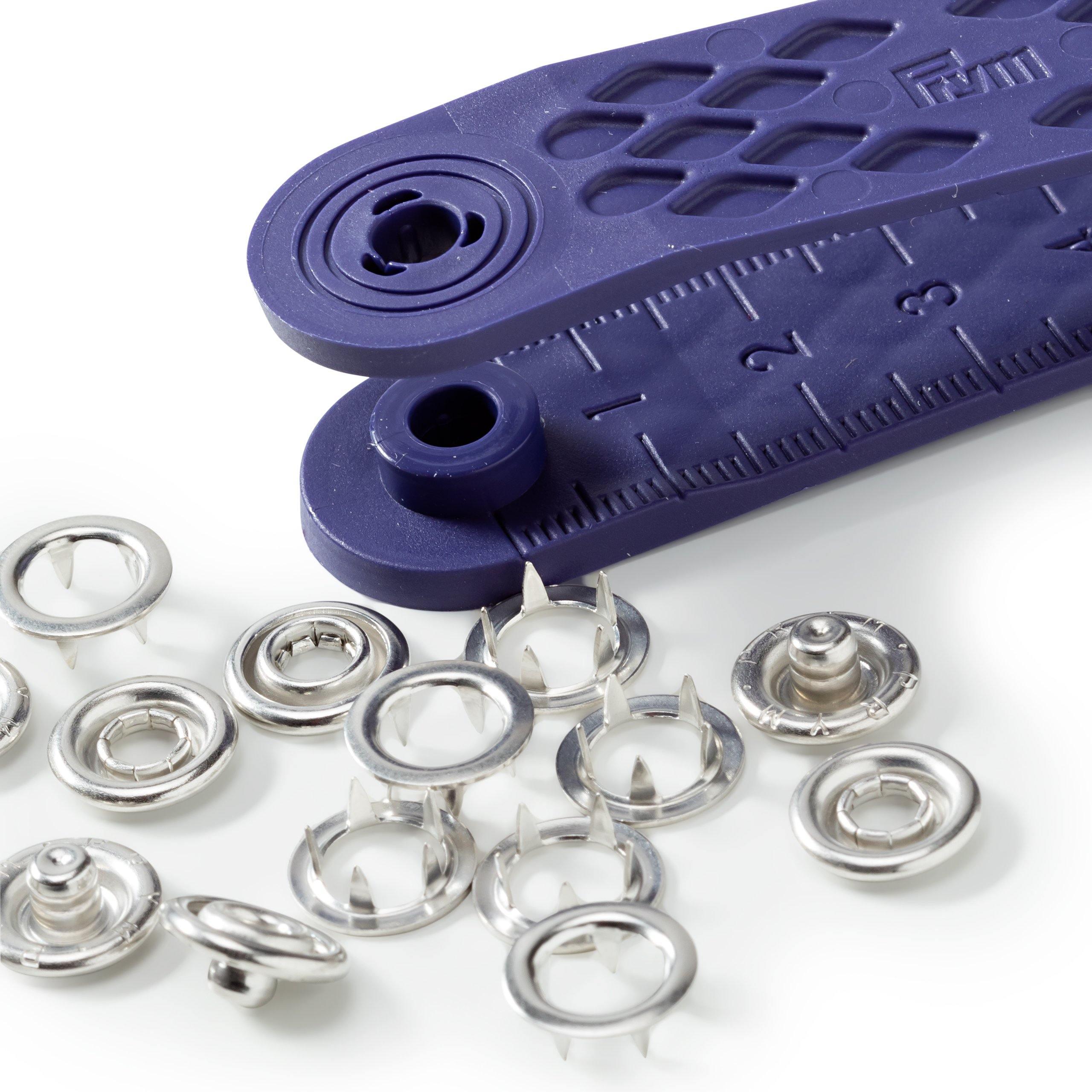 Non-sew 10mm Press Fasteners for Jersey (Silver) and Processing Tool Set-Accessories-Jelly Fabrics