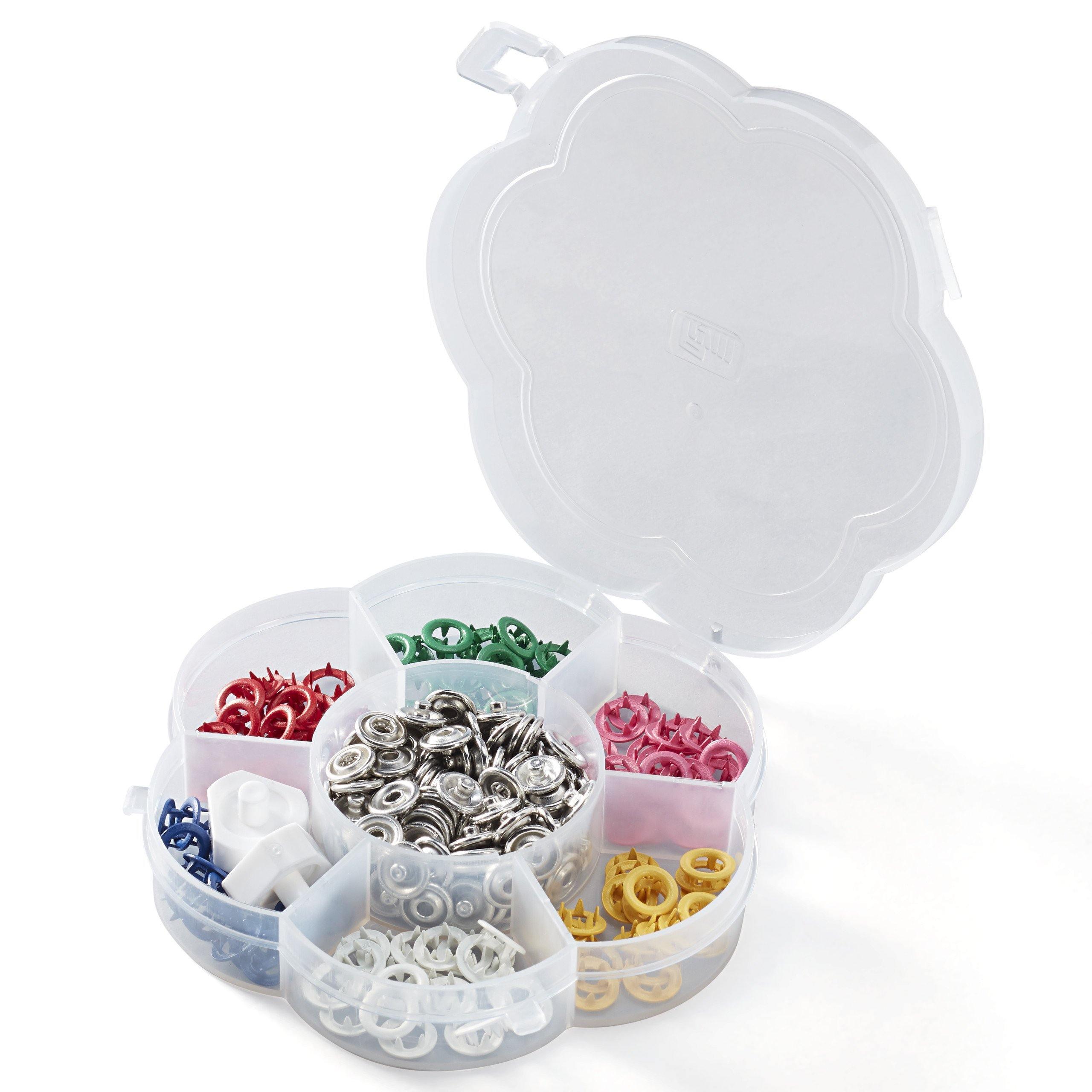 Snap buttons - Prym 8mm Non-sew metal snap fasteners set of 6 colours-Accessories-Jelly Fabrics