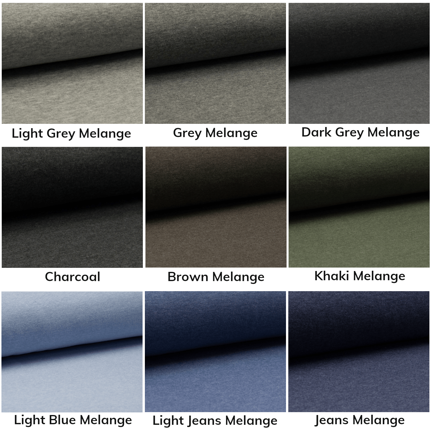 Bolt Pre-Order - Tubular RIBBING - Melange-Bolt-Jelly Fabrics