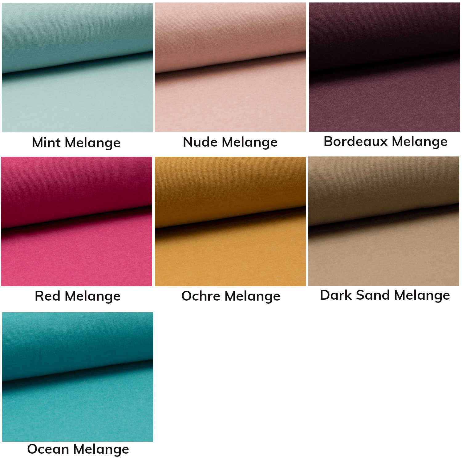 Bolt Pre-Order - Tubular RIBBING - Melange-Bolt-Jelly Fabrics