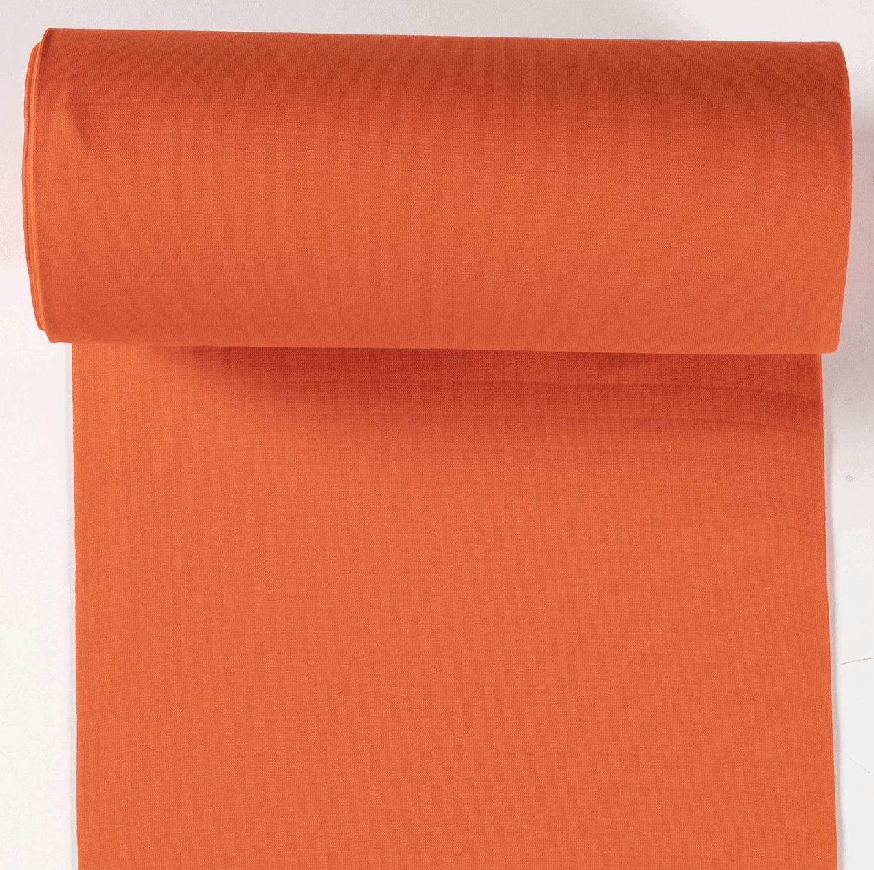 Rib Knit - Orange tubular ribbing-Rib Knit-Jelly Fabrics