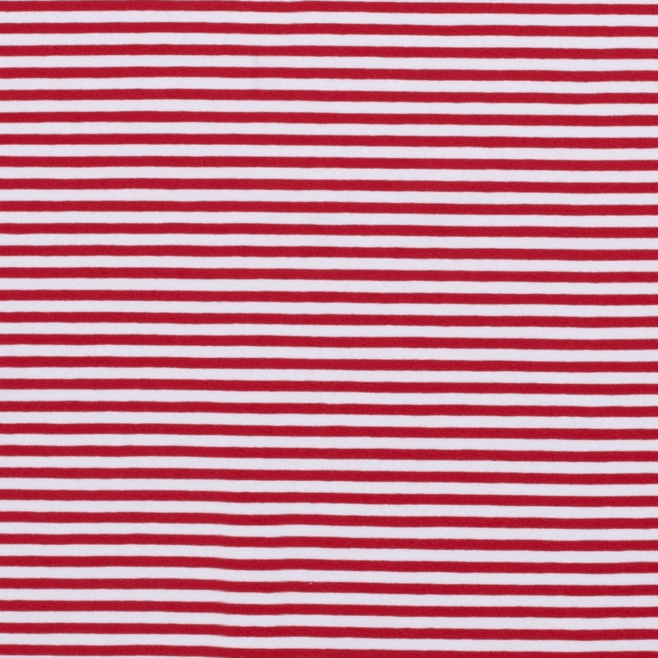 Cotton Jersey - Red and White Stripes-Jersey Fabric-Jelly Fabrics