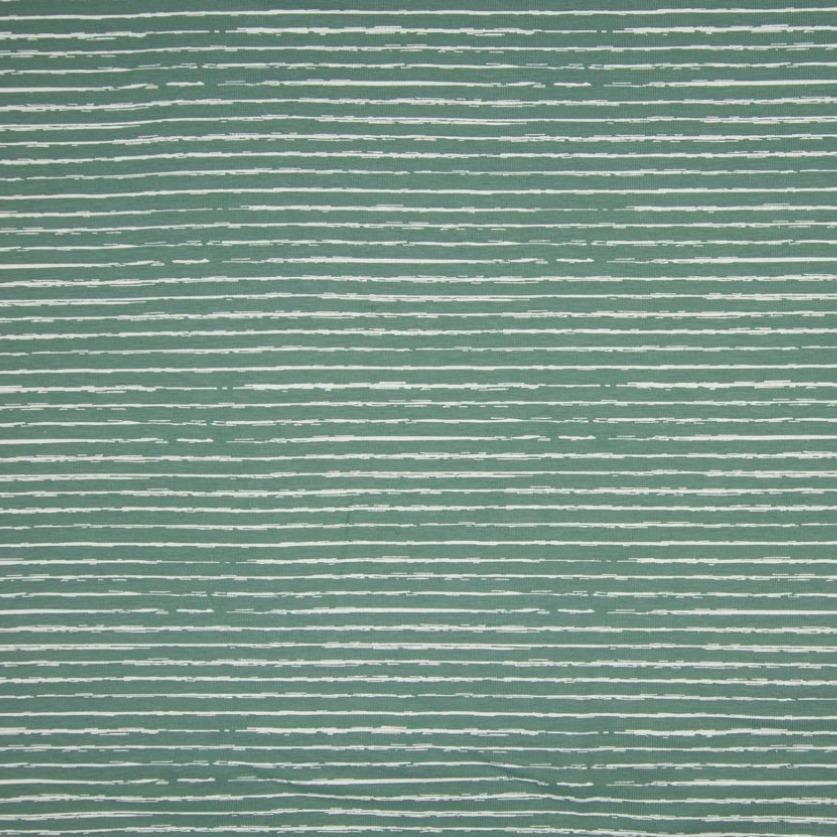Cotton Jersey - Stripes in Old Green-Jersey Fabric-Jelly Fabrics