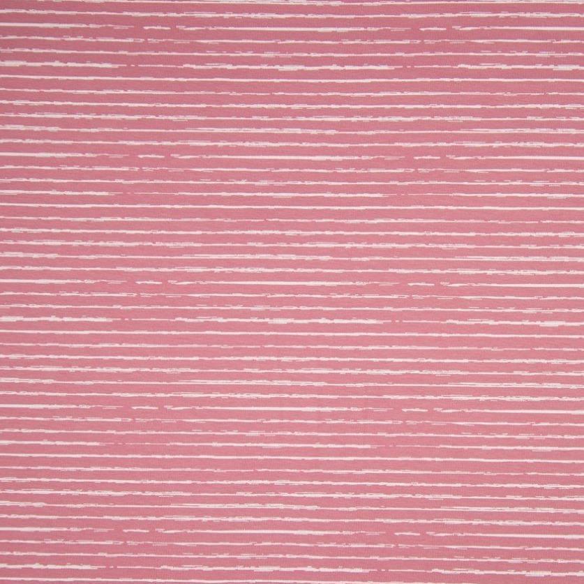 Cotton Jersey - Stripes in Old Rose-Jersey Fabric-Jelly Fabrics