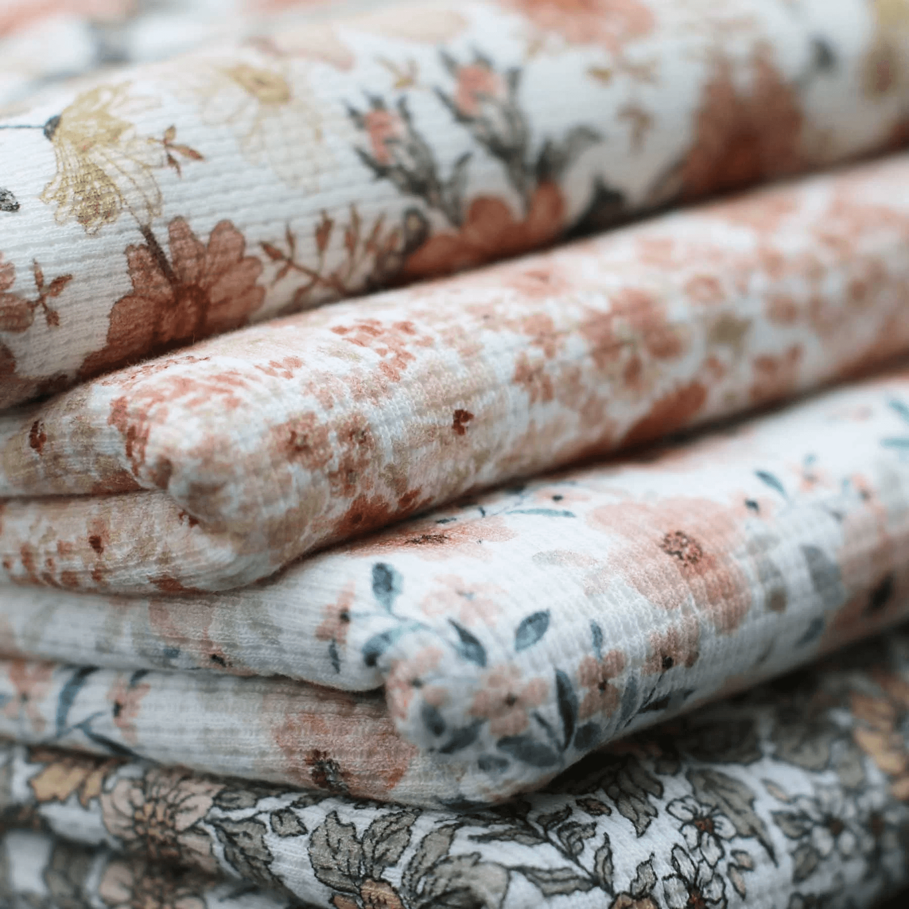 Waffle Knit - Blossoming Meadow-Jersey Fabric-Jelly Fabrics