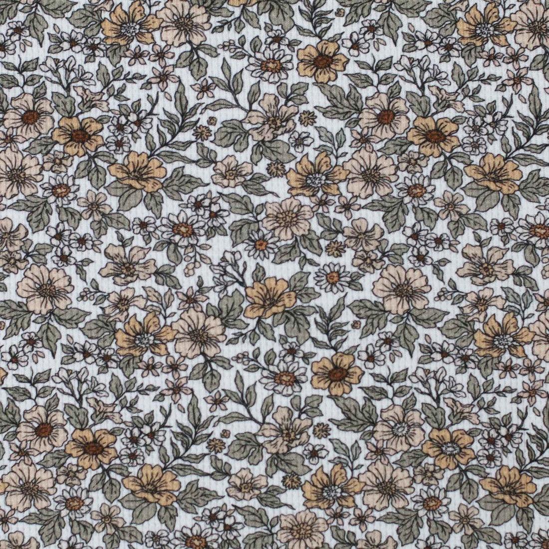 Waffle Knit - Vintage Flowers-Jersey Fabric-Jelly Fabrics