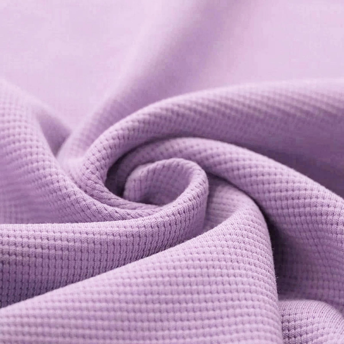 Waffle Knit Fabric Pastel Lilac Jelly Fabrics Jelly Fabrics Ltd