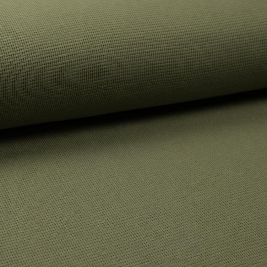 Waffle Knit - Light Army Green-Jersey Fabric-Jelly Fabrics