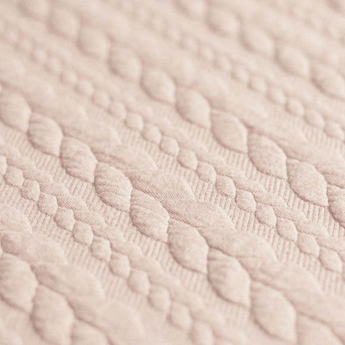Cable Knit Jersey - Light Beige-Jacquard-Jelly Fabrics