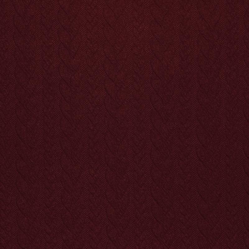 Cable Knit Jersey - Solid in Bordeaux-Jacquard-Jelly Fabrics