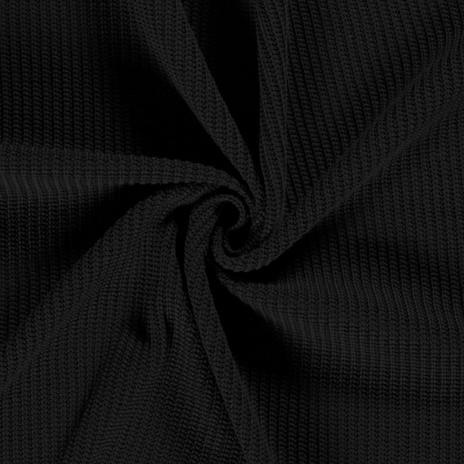 Chunky Knit Fabric - Black-Rib Knit-Jelly Fabrics