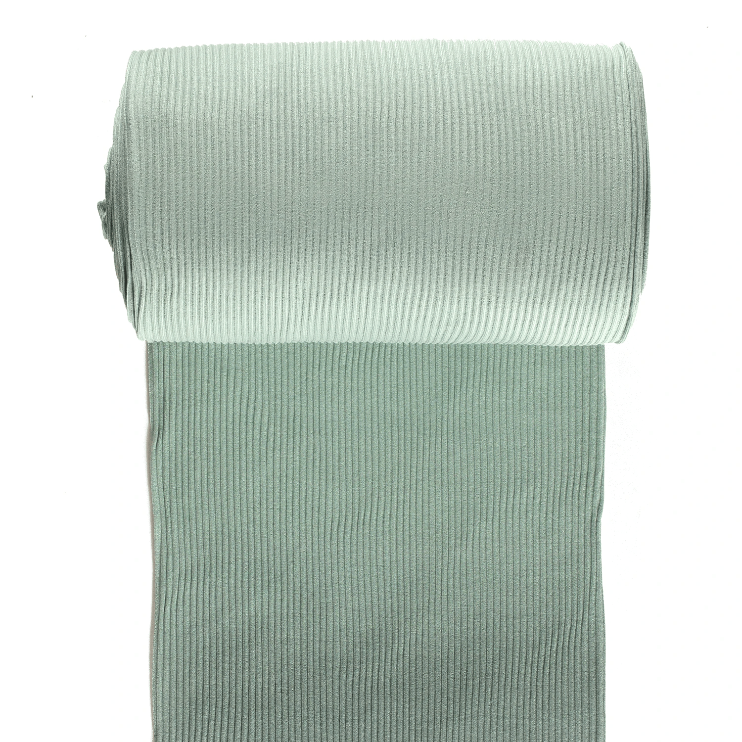 Chunky Tubular Ribbing - Old Green-Rib Knit-Jelly Fabrics