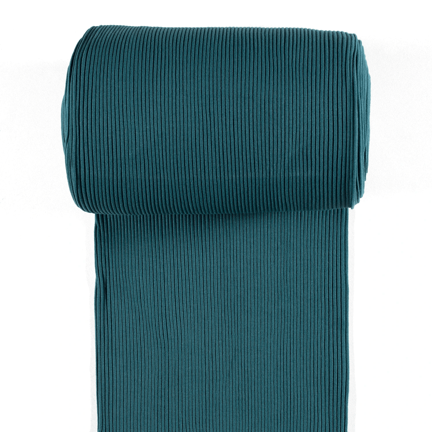 Chunky Tubular Ribbing - Petrol-Rib Knit-Jelly Fabrics