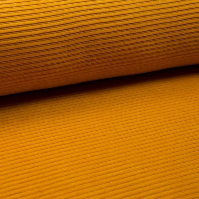 Wide Stretch Corduroy Jersey - Ochre-Corduroy-Jelly Fabrics