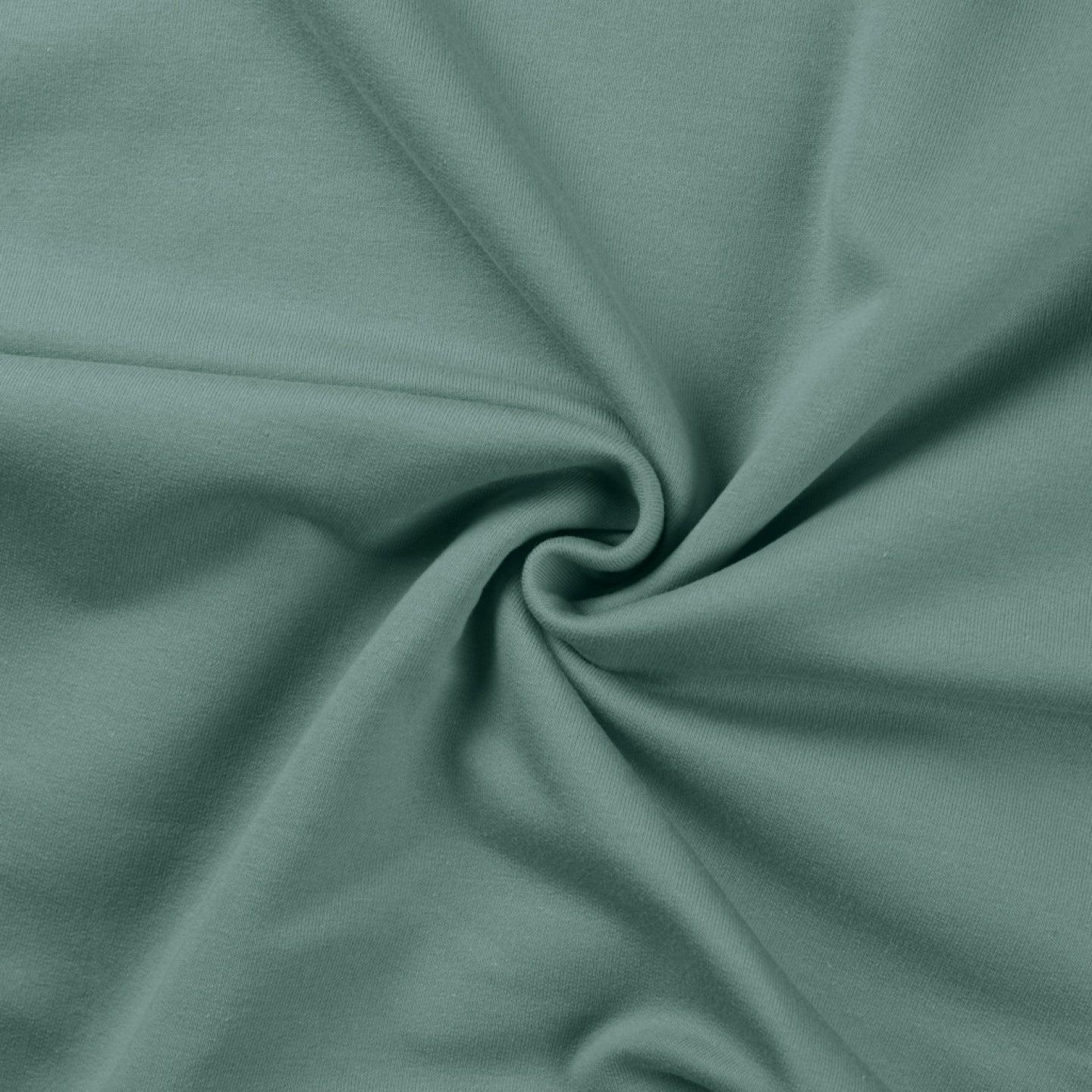 French Terry Loop Back - Dark Dusty Mint (NEW)-French Terry-Jelly Fabrics