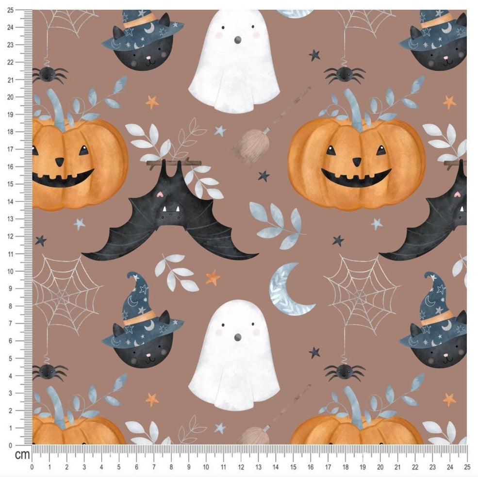 Cotton Jersey - Halloween in Rust (EXCLUSIVE)-Jersey Fabric-Jelly Fabrics