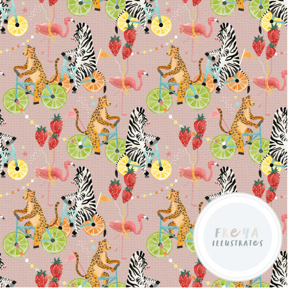 Cotton Jersey - When Life Gives You Lemons Blush (EXCLUSIVE)-Jersey Fabric-Jelly Fabrics
