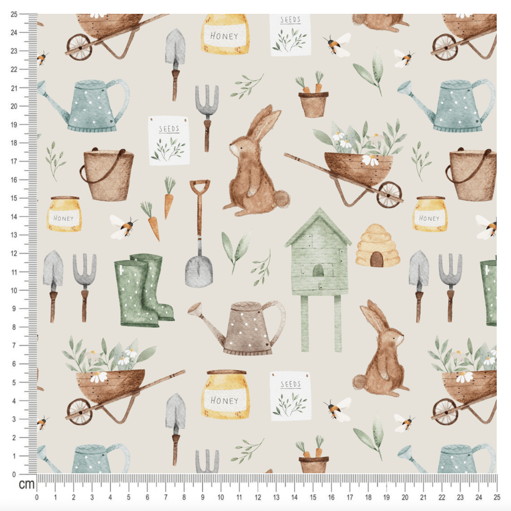 PRE-ORDER!!! - Cotton Jersey - LOTTIE's Patch in Ecru (due July)-Jersey Fabric-Jelly Fabrics