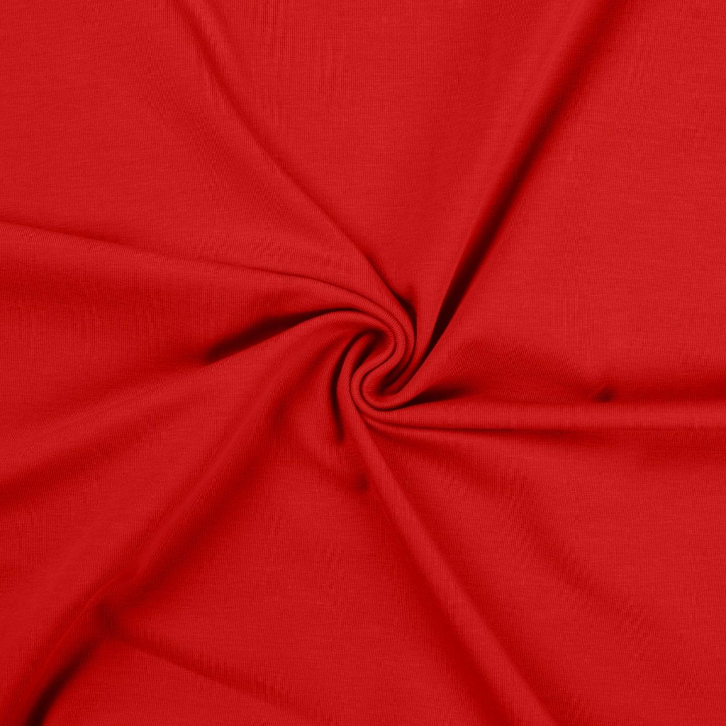 Cotton Jersey - Red (NEW)-Jersey Fabric-Jelly Fabrics