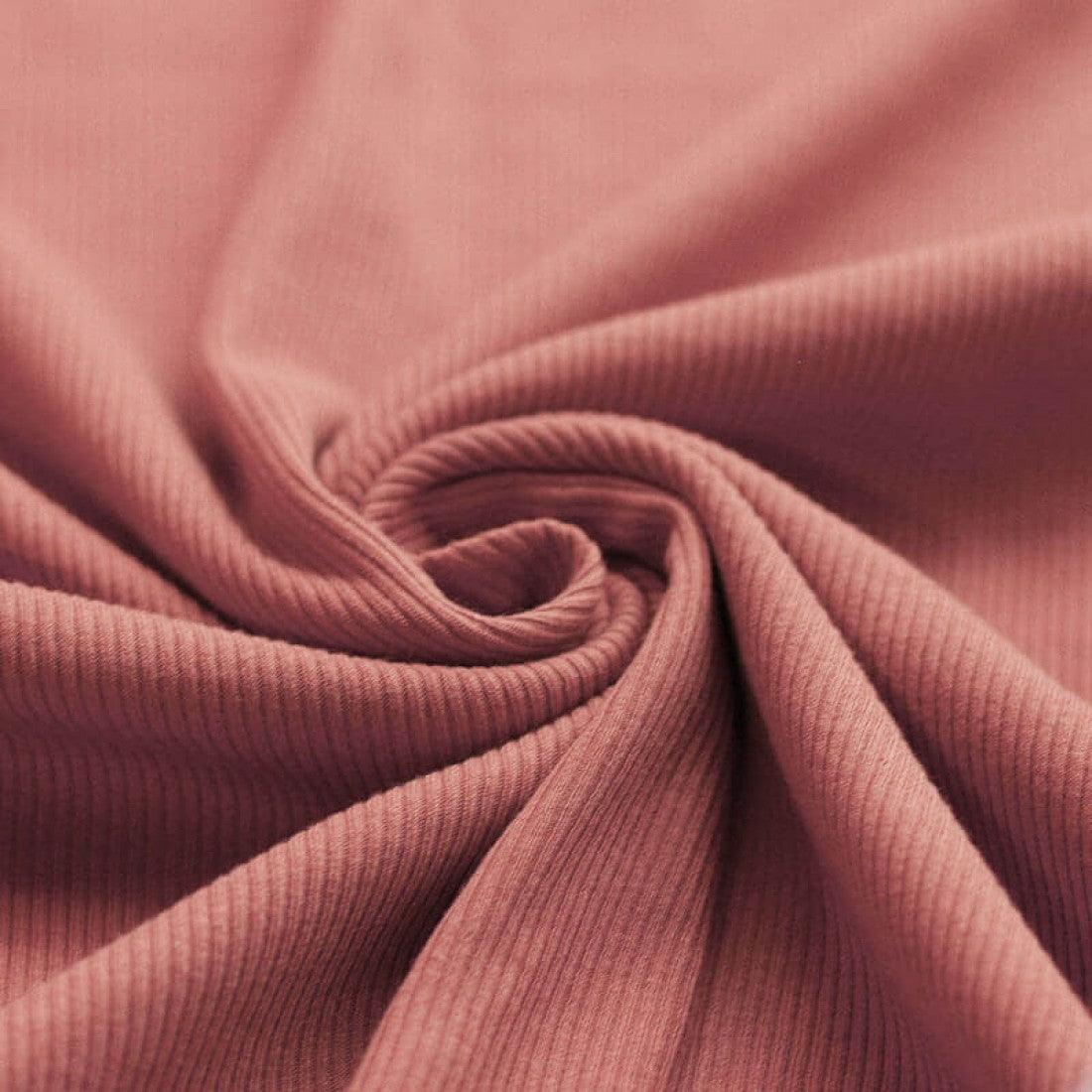 Ribbed Jersey - Clay Pink-Jersey Fabric-Jelly Fabrics
