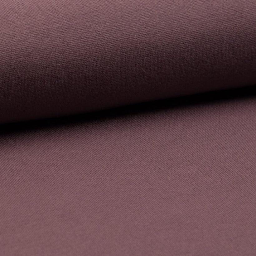 Organic Tubular Rib Knit - Mauve-Organic Rib Knit-Jelly Fabrics