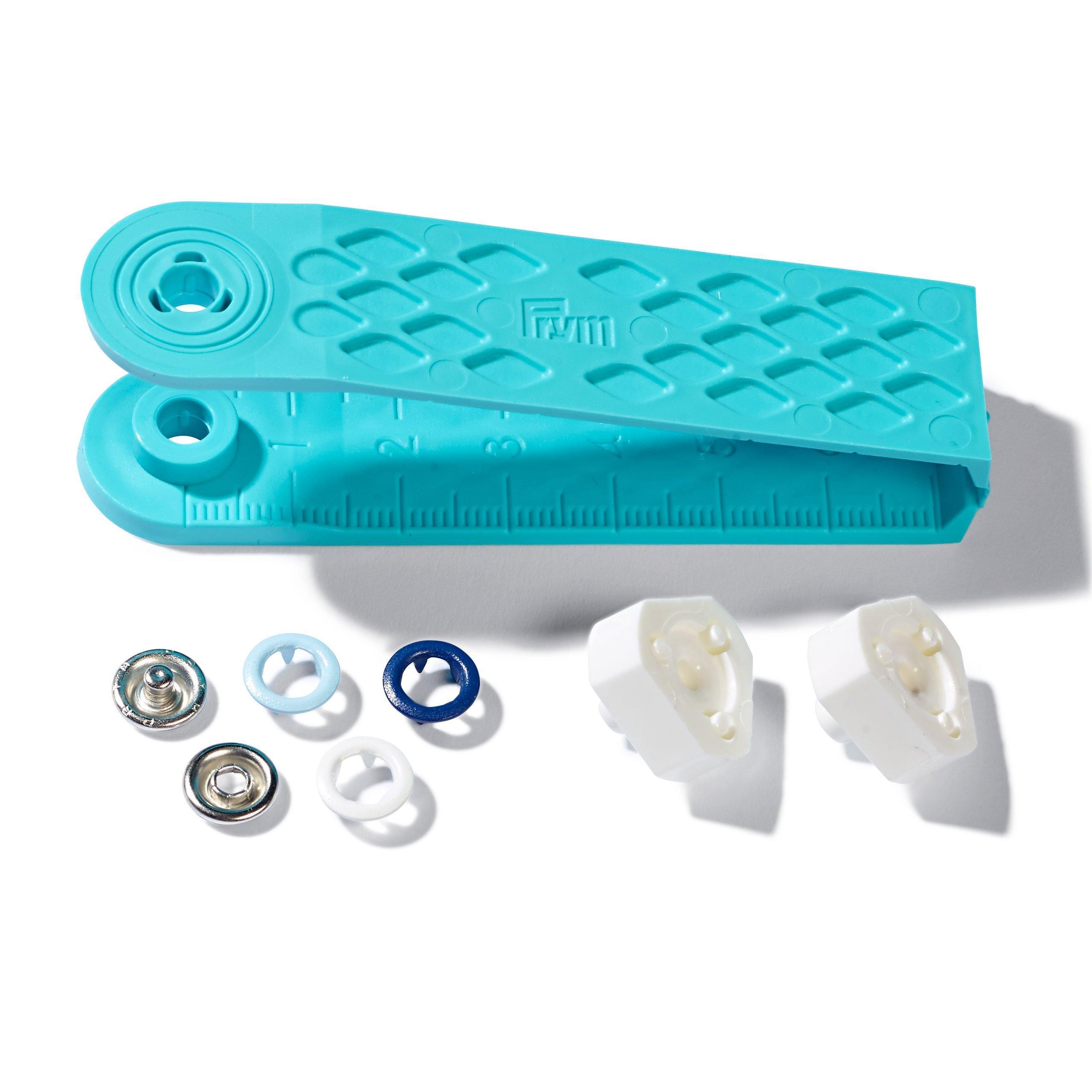 Non-sew 8mm Press Fasteners for Jersey (Blue) and Processing Tool Set-Accessories-Jelly Fabrics