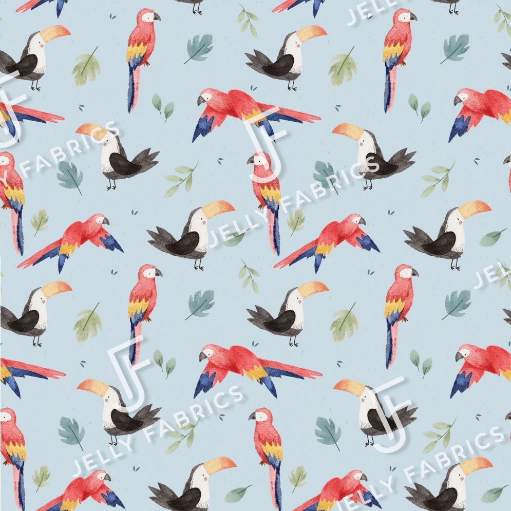 Cotton Jersey - TOCO in Sky (EXCLUSIVE)-Jersey Fabric-Jelly Fabrics