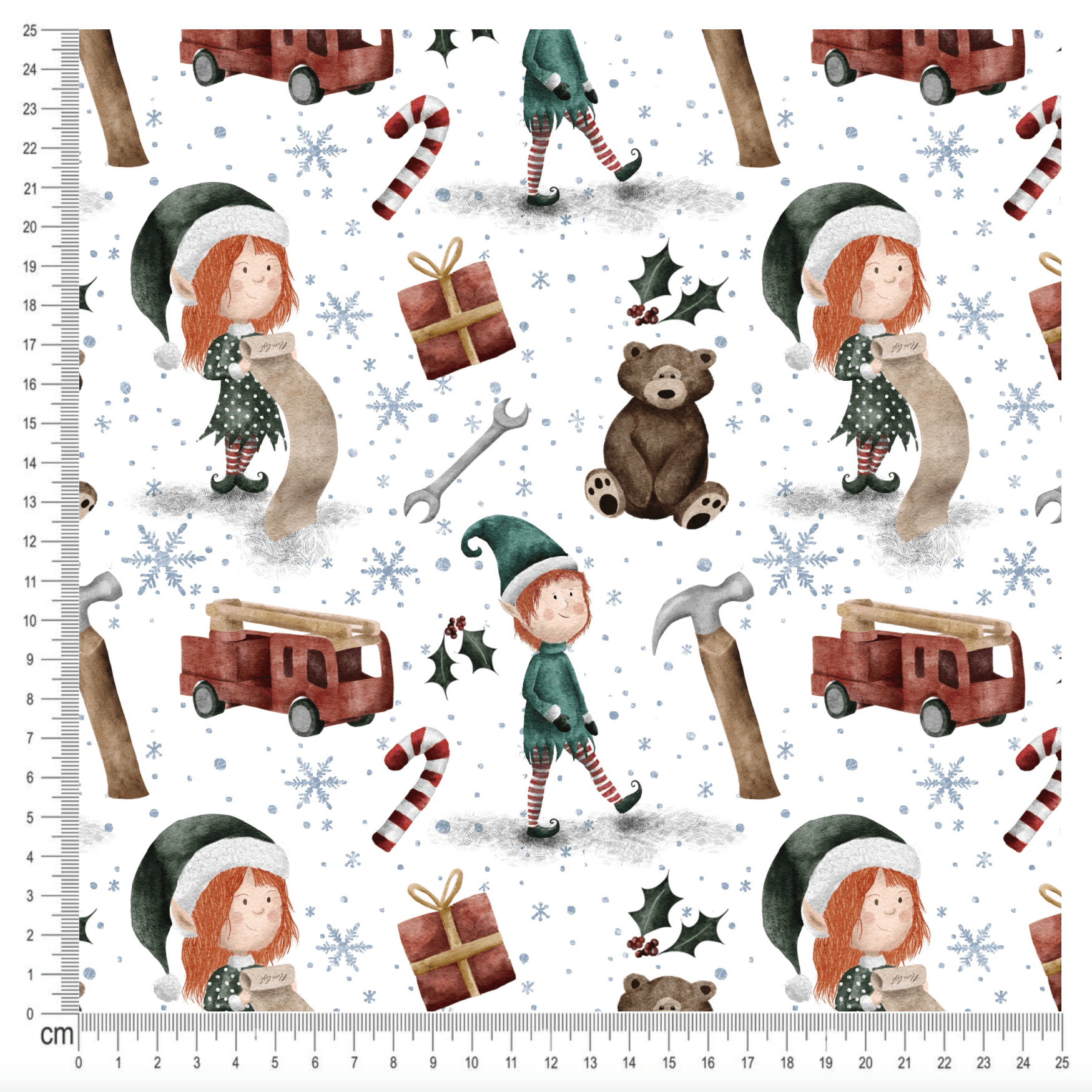 PRE-ORDER!!! - Elves Workshop in Off White (EXCLUSIVE) (due July)-Jersey Fabric-Jelly Fabrics