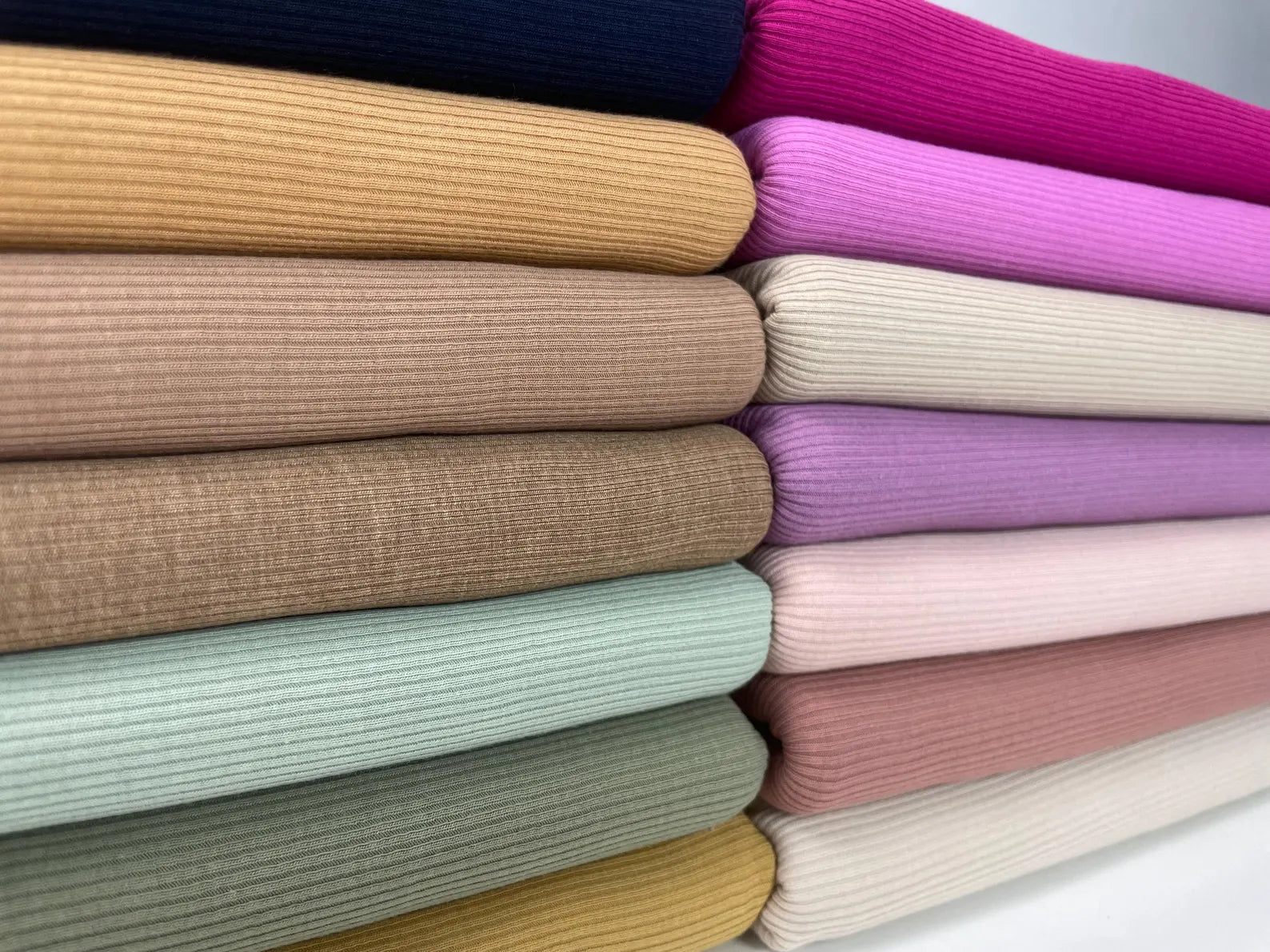 Fine Ribbed Jersey - Plains