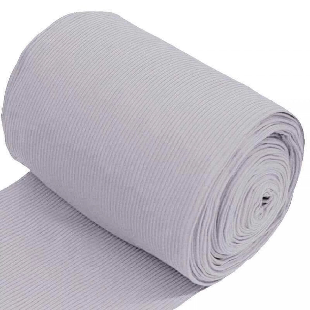 Chunky Tubular Rib Knit Fabric - Light Grey ribbing | Jelly Fabrics ...