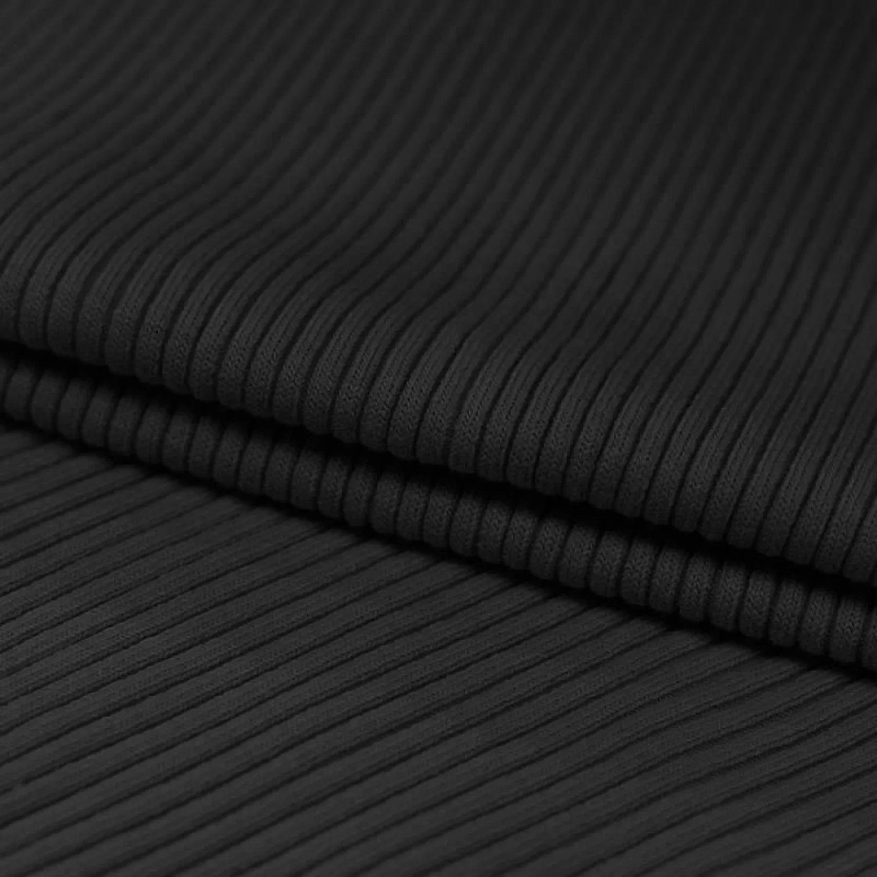 Black shop knit fabric