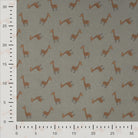 Giraffe print jersey fabric with measurement scale