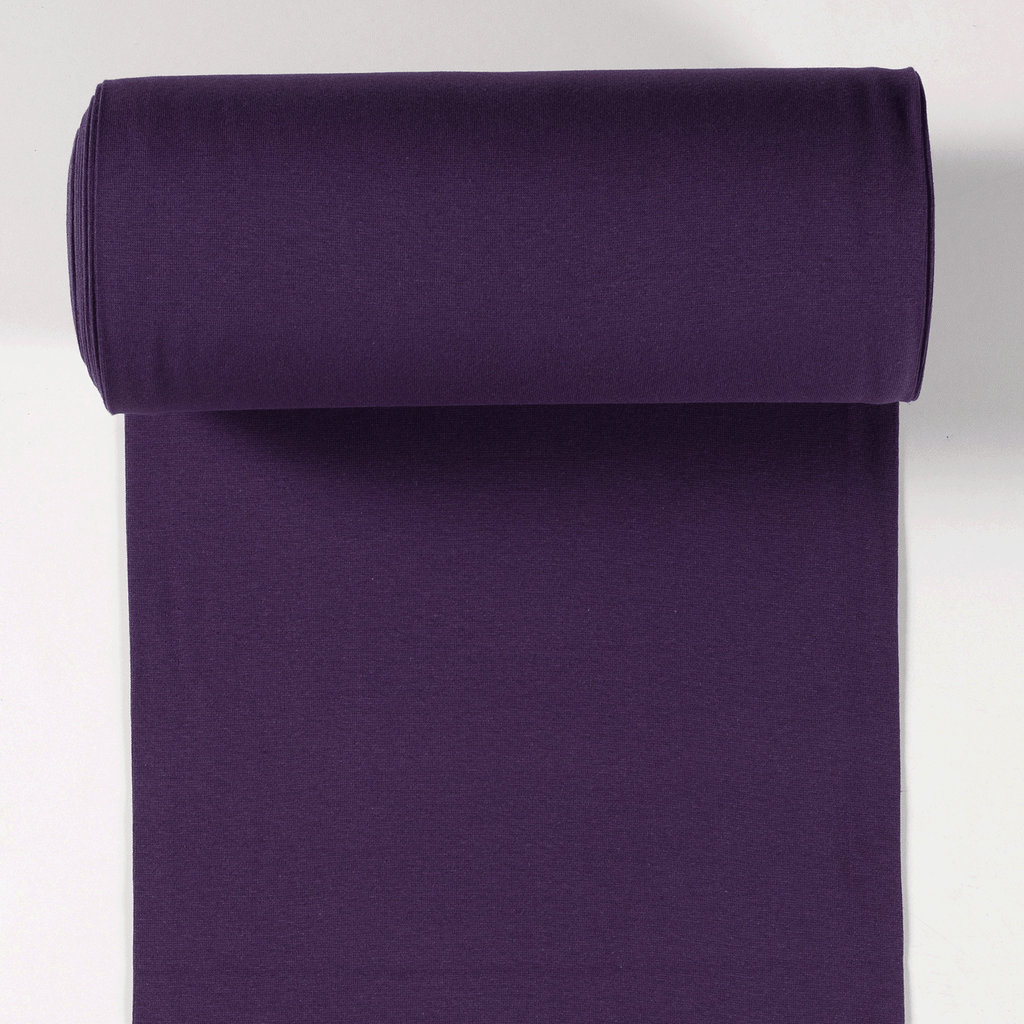 Rib Knit Fabric - Purple tubular ribbing-Rib Knit-Jelly Fabrics