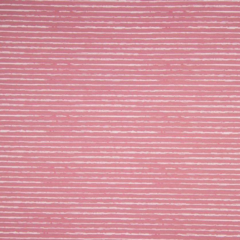 Cotton Jersey - Stripes in Old Rose-Jersey Fabric-Jelly Fabrics