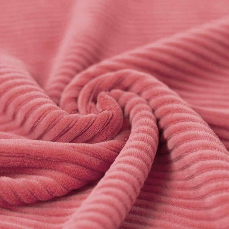 Wide Stretch Corduroy Jersey Fabric - Solid Cerise-Corduroy-Jelly Fabrics