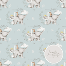 Cotton Jersey - HELLO in Chalk-Jersey Fabric-Jelly Fabrics