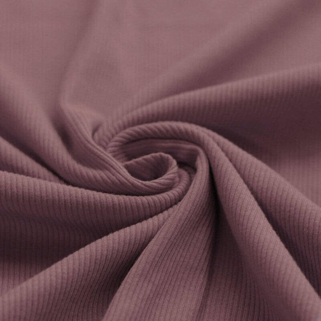 Fine Ribbed Jersey - Old Mauve-Jersey Fabric-Jelly Fabrics