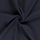 Triple Gauze Fabric - Solid in Dark Blue-Muslin Fabric-Jelly Fabrics