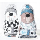 CUT & SEW - DIY Kit for Two Winter Bear Cushions in Mint and White-DIY Kit-Jelly Fabrics