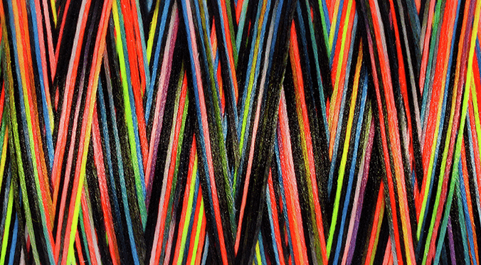 Gutermann Overlock Yarn - Bulky-Lock 80 : 1000 M Black Multicolour (9842)-Thread-Jelly Fabrics