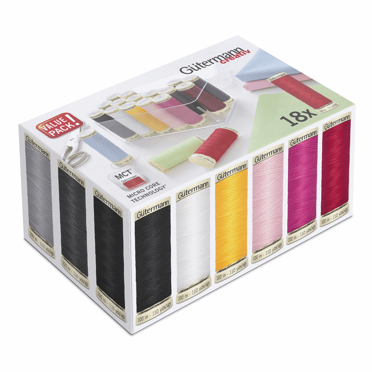 Gutermann Sew-All Thread Set & Box - Assorted (18x 100M)-DIY Kit-Jelly Fabrics