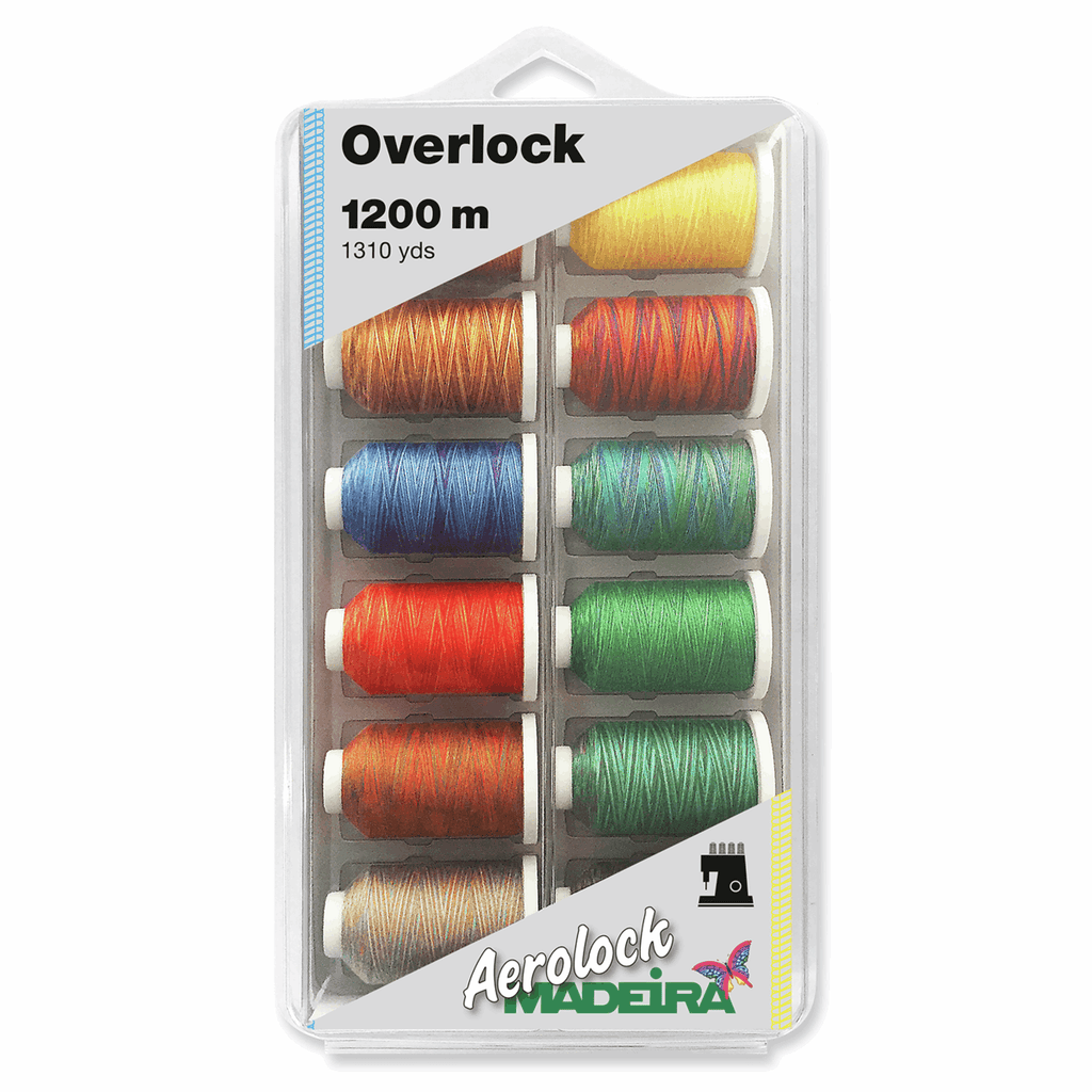 Madeira Overlock Yarn - Aerolock 125 : 1200 M Variegated-Thread-Jelly Fabrics