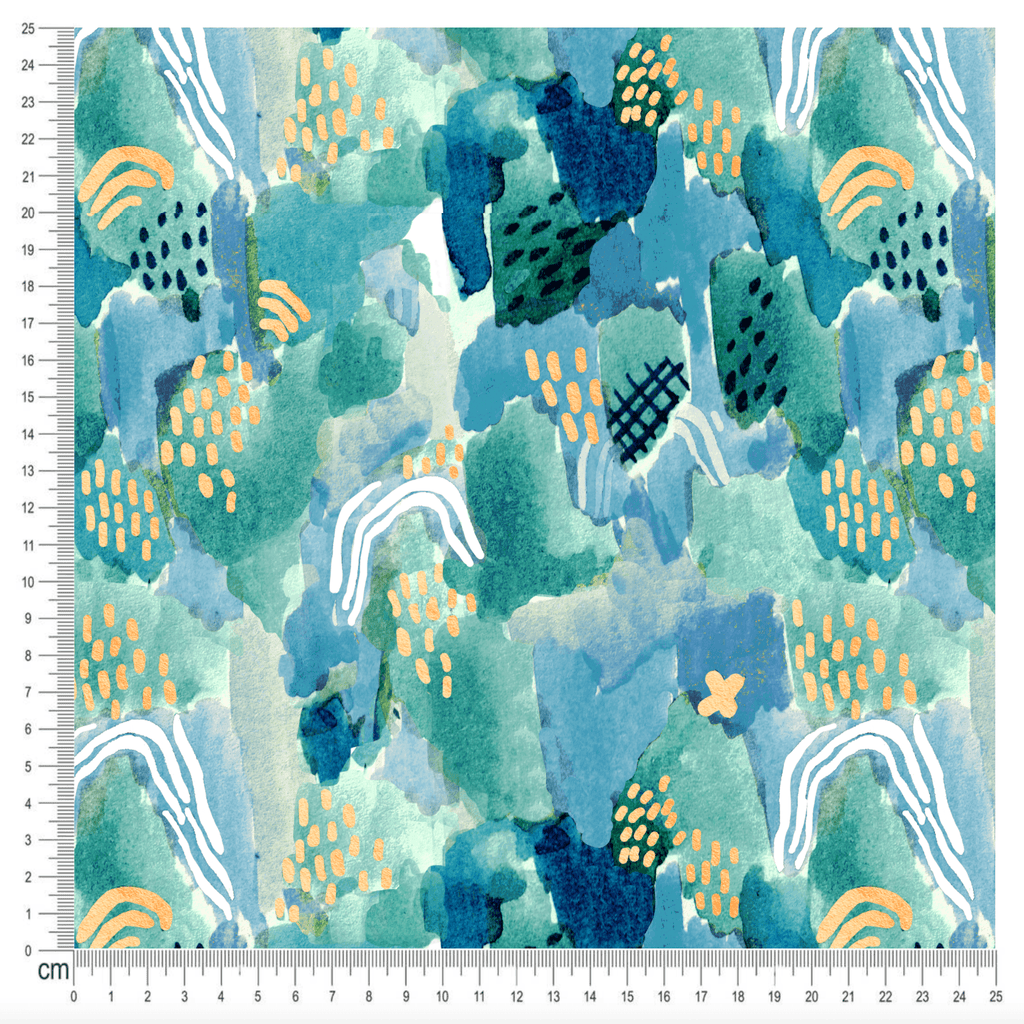 PRE-ORDER!!! - Cotton Jersey - Aurora in Aqua (due July)-Jersey Fabric-Jelly Fabrics