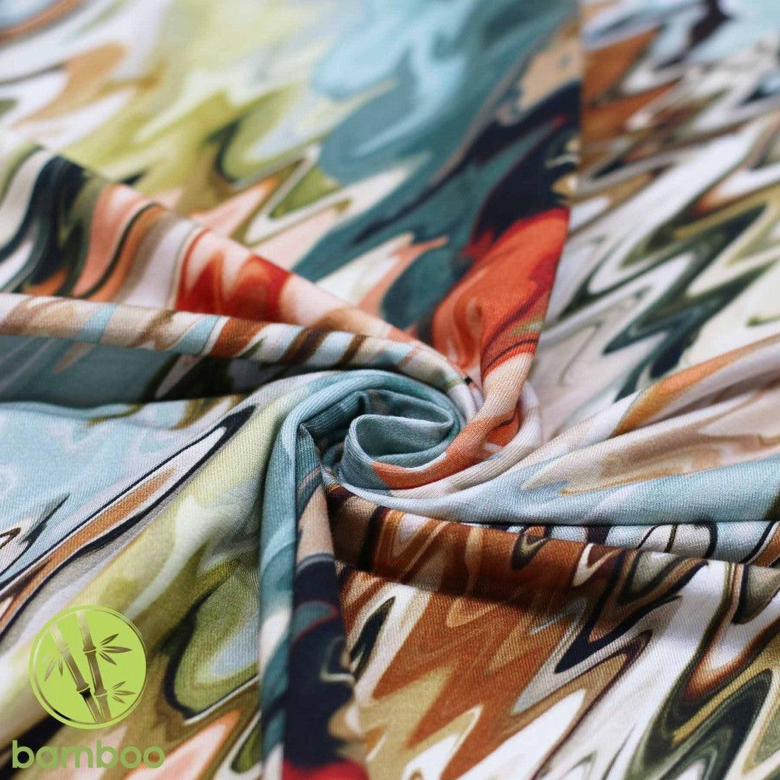 Bamboo jersey fabric by the top yard