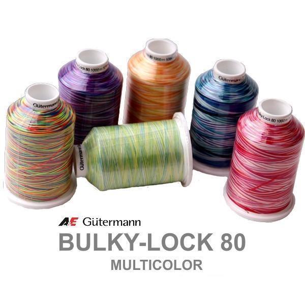 Gutermann Overlock Yarn - Bulky-Lock 80 : 1000 M Purple-Green-Red (9893)-Thread-Jelly Fabrics