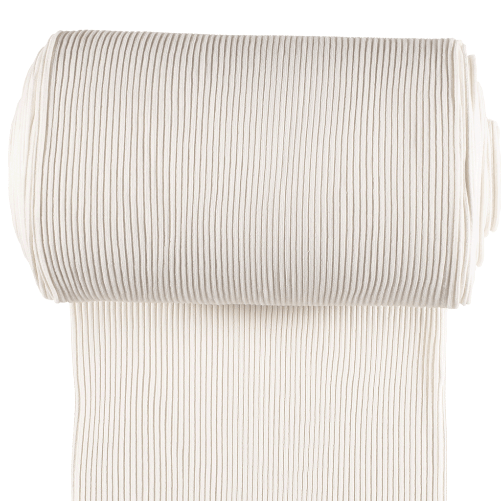 Chunky Tubular Ribbing - Off White-Rib Knit-Jelly Fabrics